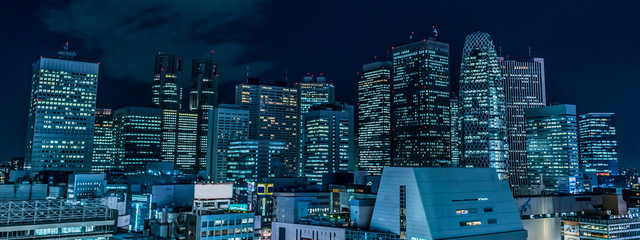 東京 新宿 西新宿の高層ビル 夜景 ~Tokyo Japan Shinjuku Skyscraper Night View~ 