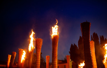 Fara Filiorum Petri, Chieti, Abruzzo, Italy, Europe - January 16 2020: The folklore festival of...
