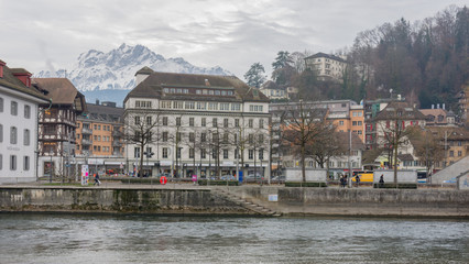 old buildings in lucerne, switzerland