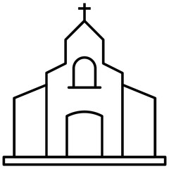 Church Building Concept Vector Icon Design, Religious Place on White Background