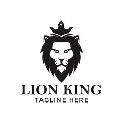 Lion Head Icon Logo Design., King Lion Logo, Vector illustration