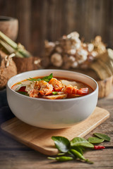 Tom Yum Kung, Spicy prawn soup..