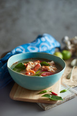 Tom Yum Kung, Spicy prawn soup..