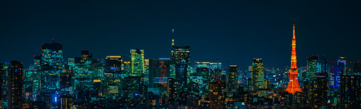 東京都市風景 夜景 ~Night View of Tokyo Japan~ skyscraper