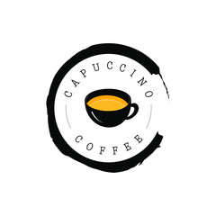 Vector logo about capucino coffee.