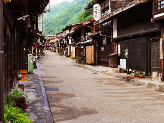 ノスタルジックな街並み　奈良井宿