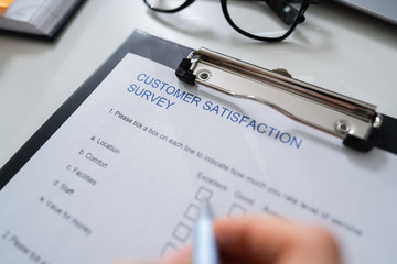 Businesswoman Filling Form
