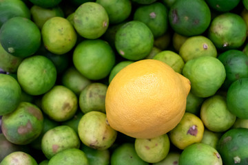 Background of fresh lemon and lime