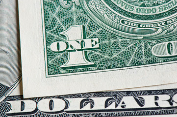 Money. American dollars banknotes, close up