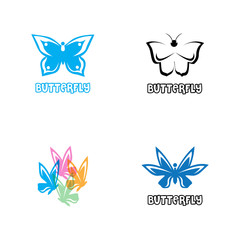 Obraz premium Beauty Butterfly Logo Template Vector icon design