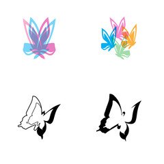 Beauty Butterfly Logo Template Vector icon design