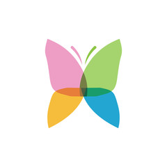 Obraz premium Beauty Butterfly Logo Template Vector icon design