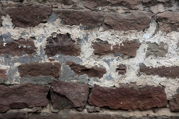 Broken walls, old buildings