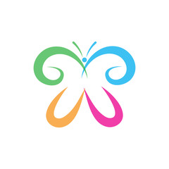 Beauty Butterfly Logo Template Vector icon design