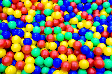 Fototapeta na wymiar colorful plastic balls on children's playground
