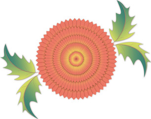 Dalia, kwiat, mandala, ornament © felicytka