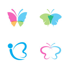 Beauty Butterfly Logo Template Vector icon design