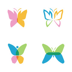 Beauty Butterfly Logo Template Vector icon design