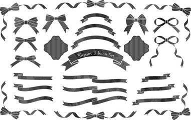 リボン　ブラック　セット