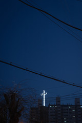 초저녁의 도시야경