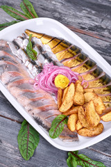 fish with vegetables