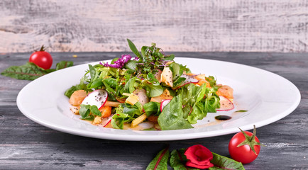 fresh salad in a bowl
