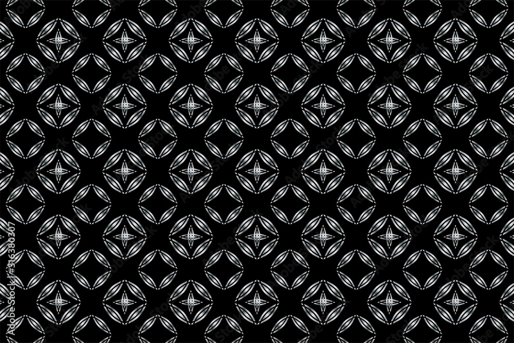 Wall mural Black luxury abstract background texture, illustration vector.	