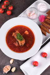 soup with meat and vegetables