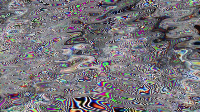 Looped polychrome texture. Glitch imitation, Computer generated animation. 