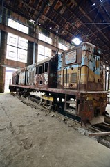 Obraz premium old locomotives of the antioquia railway