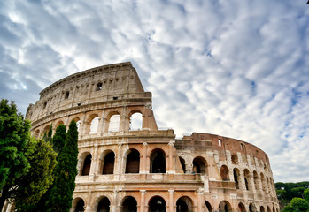 The Colosseum located in Rome, Italy.