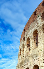 The Colosseum located in Rome, Italy.