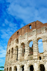 Fototapeta premium The Colosseum located in Rome, Italy.