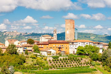 Barbaresco village and vineyards, Unesco Site, Piedmont, Northern Italy