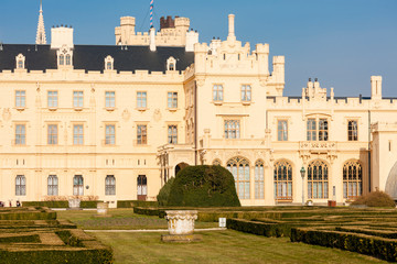 Fototapeta premium Lednice Castle in Southern Moravia, Unesco site, Czech Republic