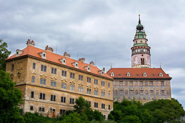 View to Cesky Krumlov Castle and Tower, Czech Republic