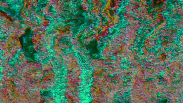 Smooth polychrome background. Data mosh imitation, Psychedelic line art. 