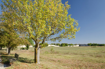 Bulgarian park landscapes, beautiful view of old capital Pliska