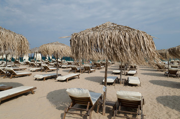 Bulgarian seaside landscapes, beautiful beach near Sozopol-camping site Gradina