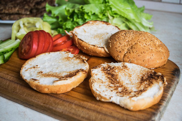  Burger cooking photo