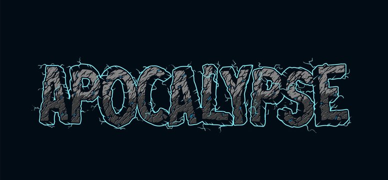 Vintage electric Apocalypse lettering