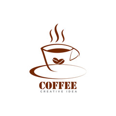 Coffee Cafe Logo Design Vector