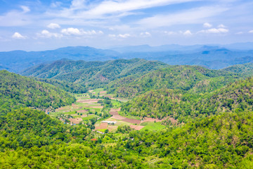 Fototapeta na wymiar Green mountains in Chiangmai Thailand