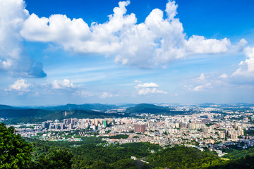 overlooking city of Guangzhou in China