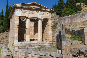 Fototapeta na wymiar Treasury of the Athenians, Delphi