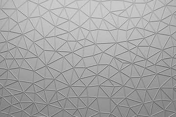 Repeat geometric triangle mosaic gray, Visualization 3D render abstraction pattern, nice background texture.