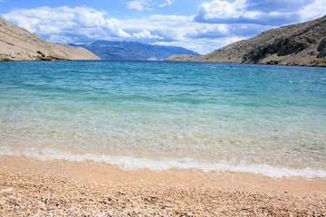 beach of Mala Luka, Baska, island Krk, Croatia