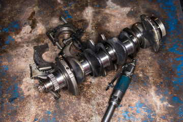 Metal parts close-up.