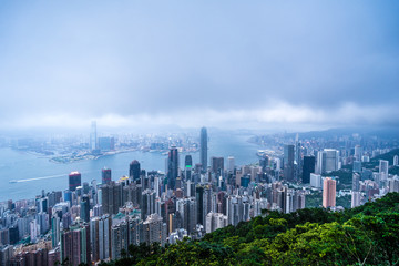 overlooking Hong Kong on mountain