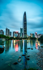 night of city in Shenzhen China